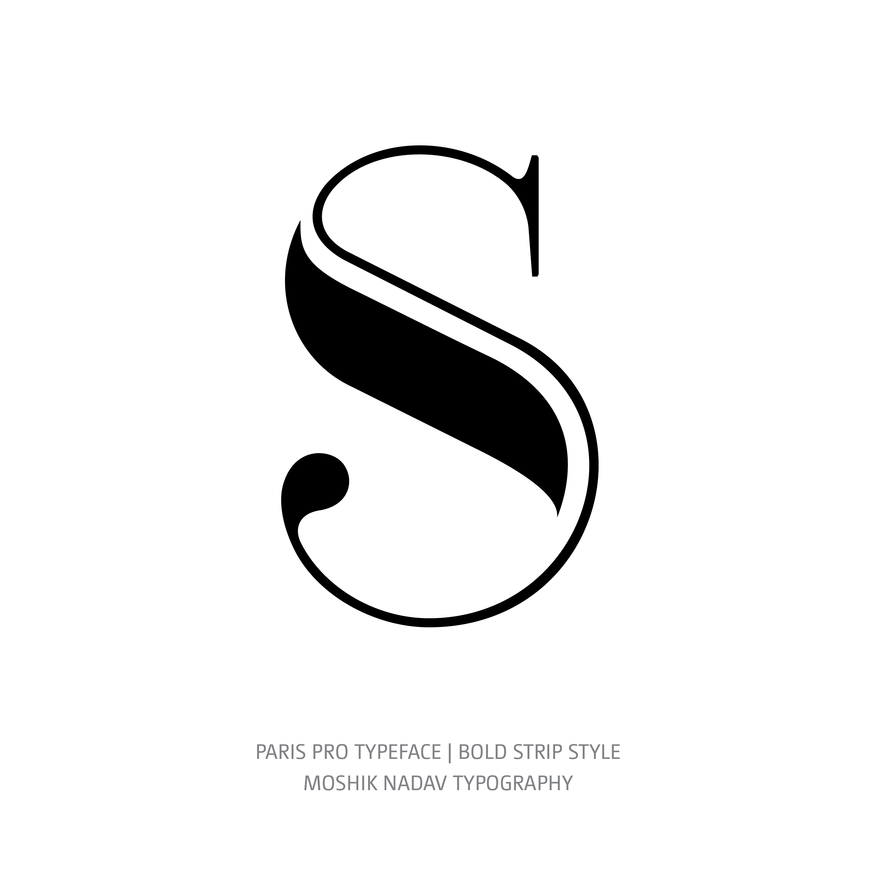 Paris Pro Typeface Bold Strip S