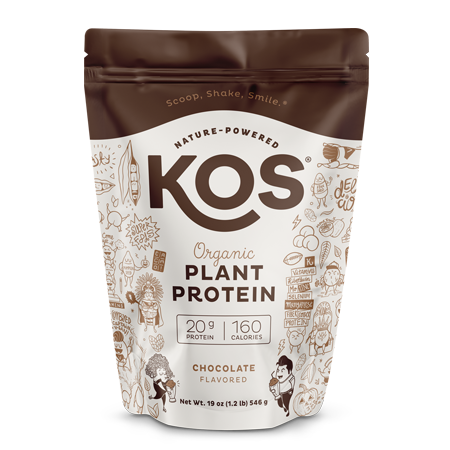 KOS Organic Plant Protein, Chocolate, 14 Servings