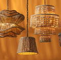 Natural rope hanging light