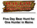 Black Bear Hunt for One Hunter in Maine by Bear Lane Guide Service
