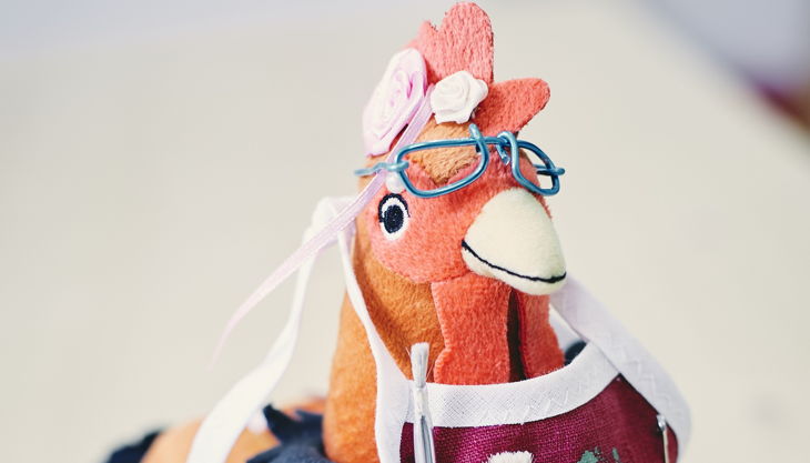 bester geburtstagde kreativ huhn huhn stoff federmappe pinsel