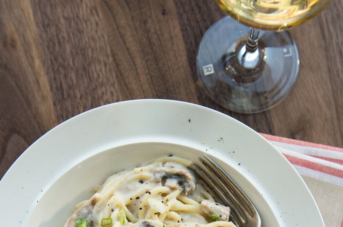 Spaghettis au thon et aux champignons