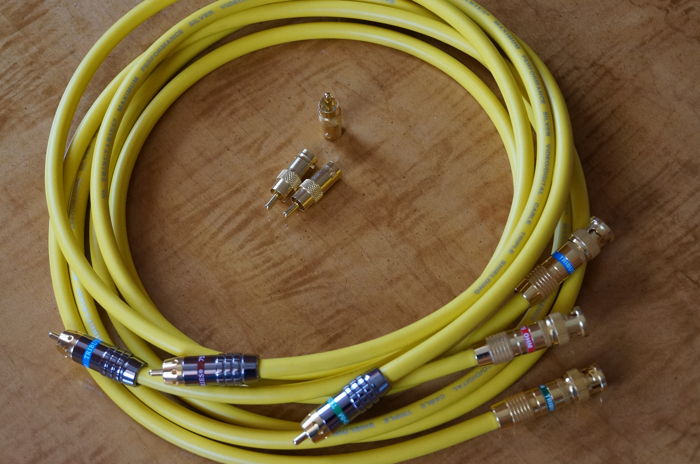 Tributaries 1.5 meter SilverConnect BNC to RCA, 3 cable...