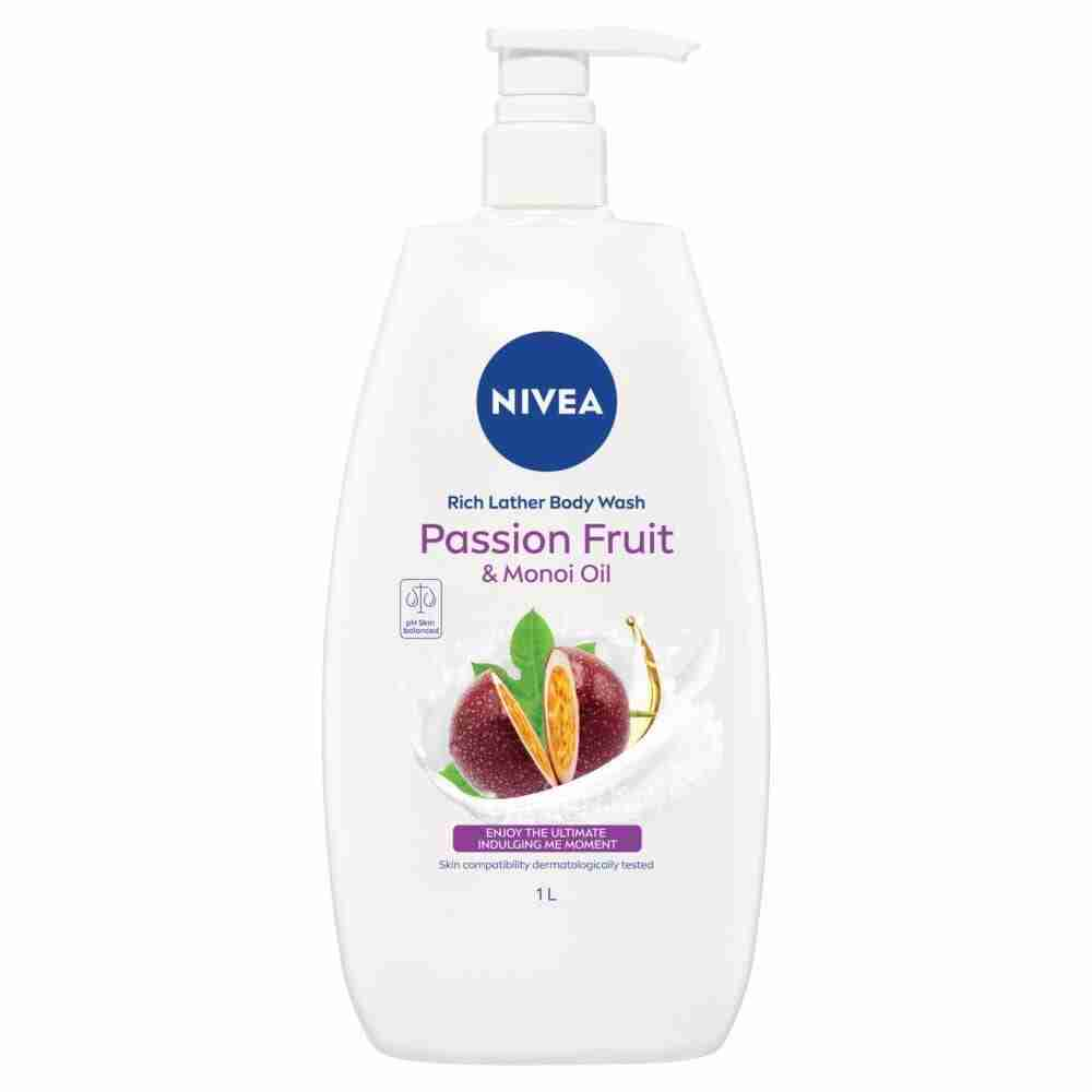 Nivea Passionfruit & Monoi Oil Shower Gel Body Wash 1L