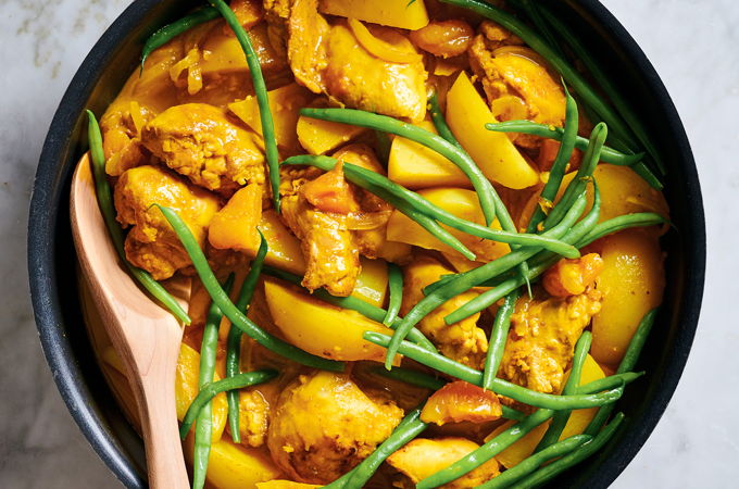 Poulet aux abricots et au gingembre