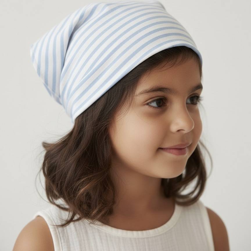 Foulard scarf bébé raffiné coeurs rouges pour bébé et enfant, en coton doux et bambou et respirant, certifié OEKO-TEX, idéal pour compléter une tenue d’enfant chic et confortable