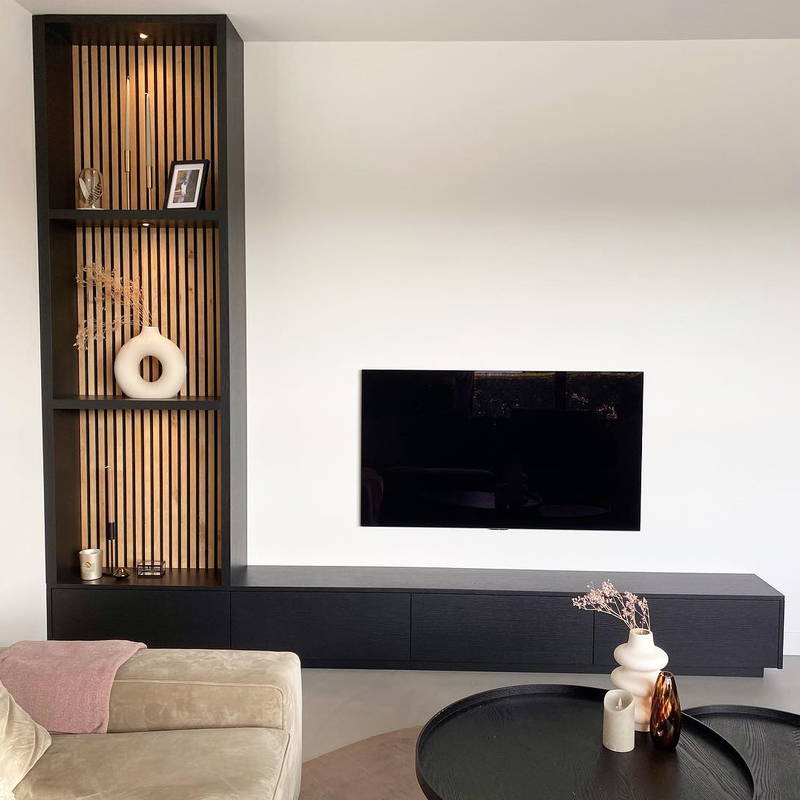 TV-meubels op maat, klantproject Houtenmeubelshop