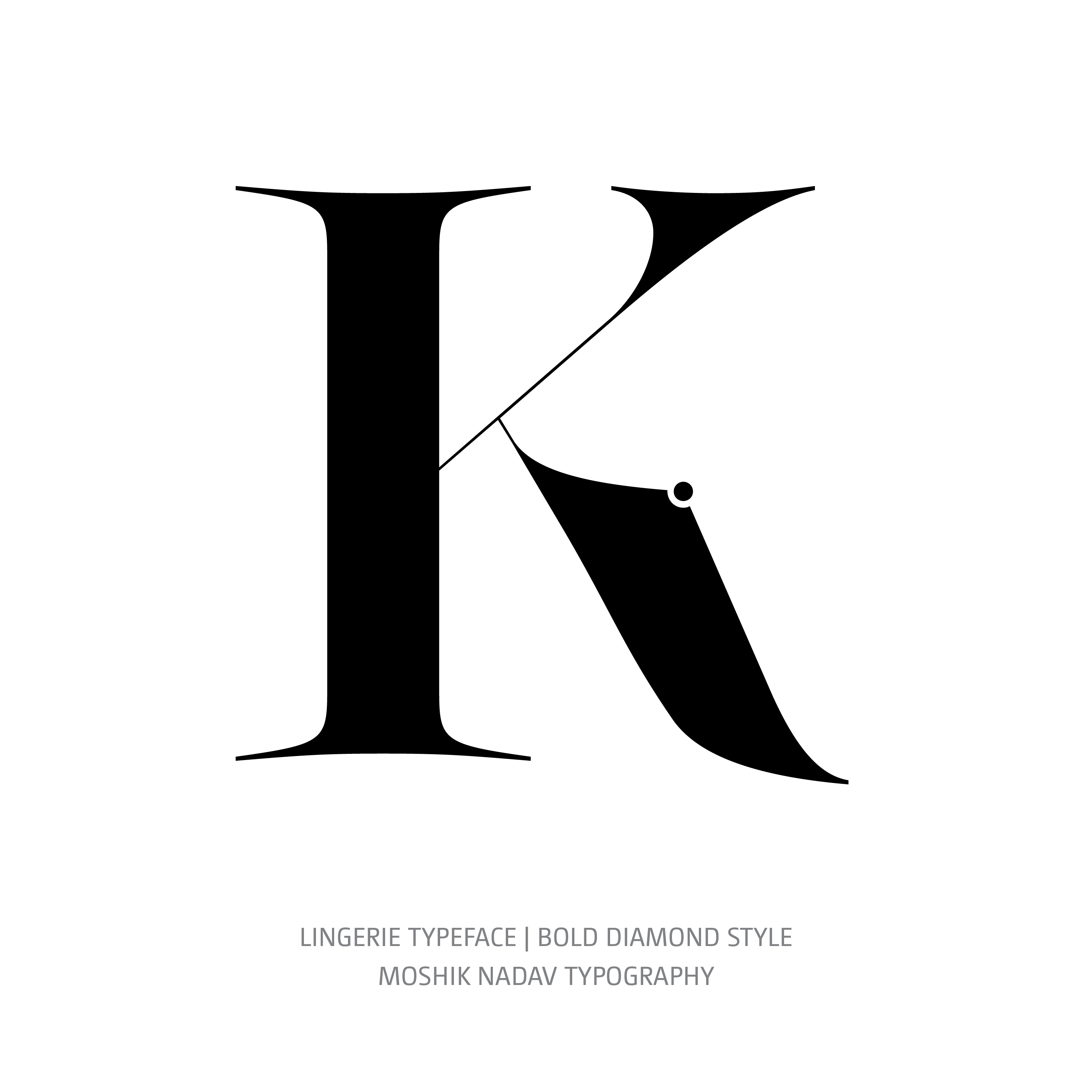 Lingerie Typeface Bold Diamond K