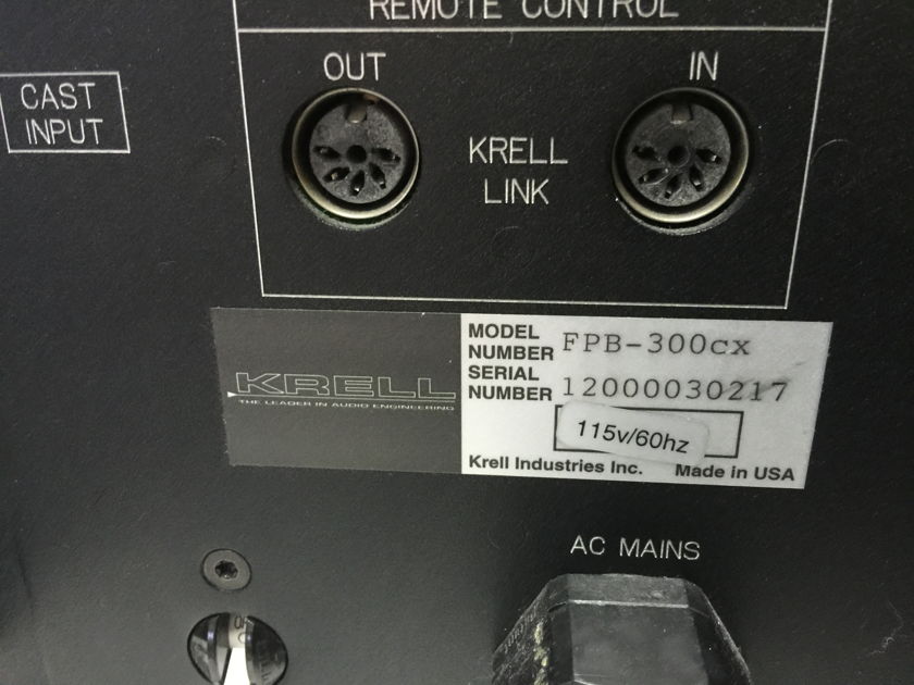 Krell Industries Full Power Balanced FPB 300cx Stereo Amplifier - SWEET!
