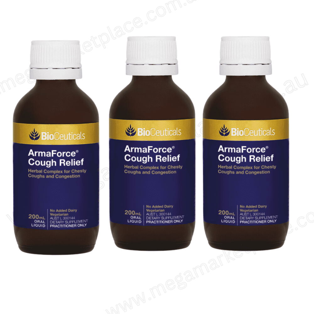 Lot of 3| BioCeuticals Armaforce Cough Relief 200Ml Oral Liquid