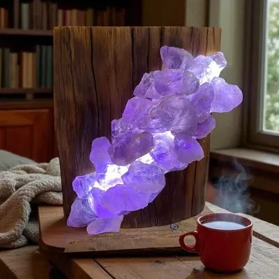 Amethyst Crystal Lamp - Handcrafted With Love