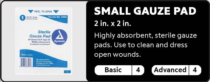 small gauze pad
