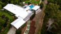 Architectural step lighting and landscape lighting at a residential property in Kobble Creek QLD