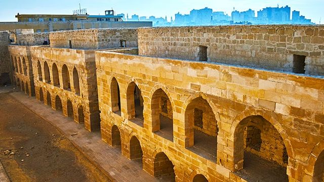 Citadel of Qaitbay walls, Alexandria, Egypt