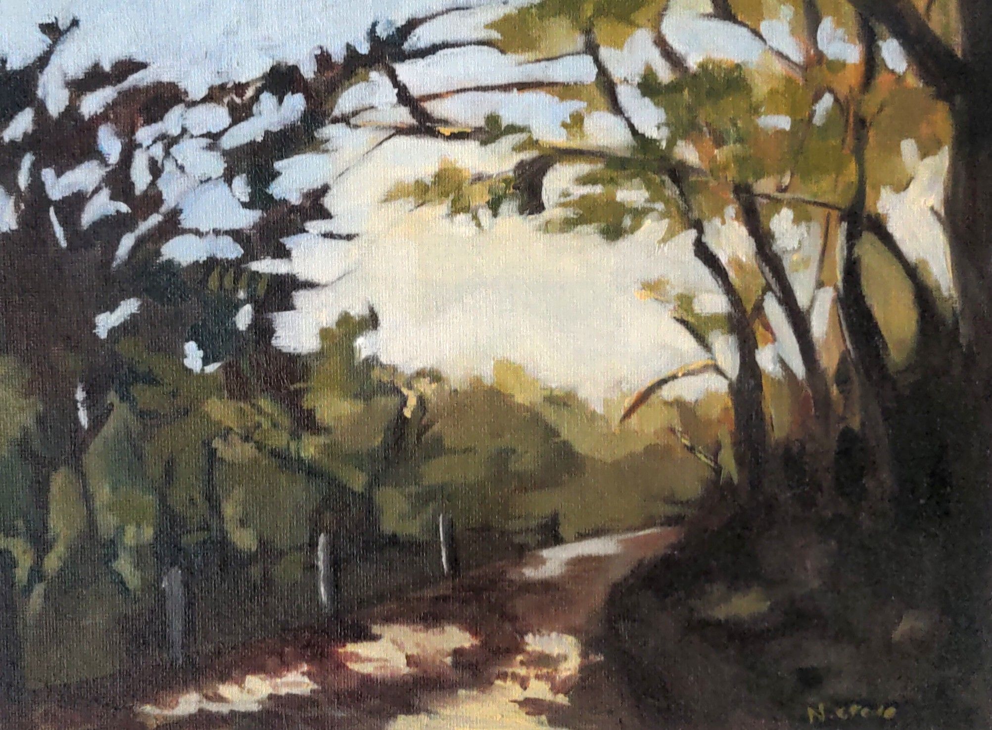 painting of trees