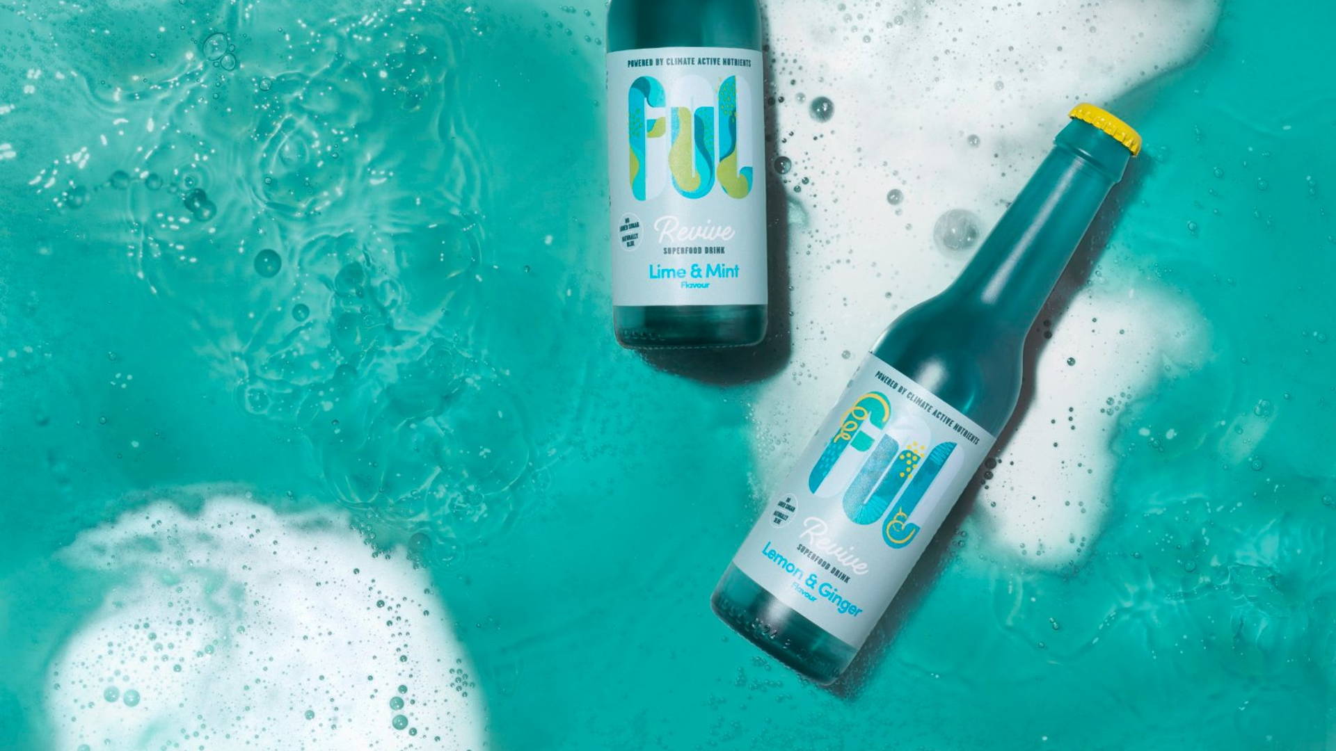 Featured image for Ful Revival Is the Blue, 'Climate-Positive' Drink Made With Spirulina