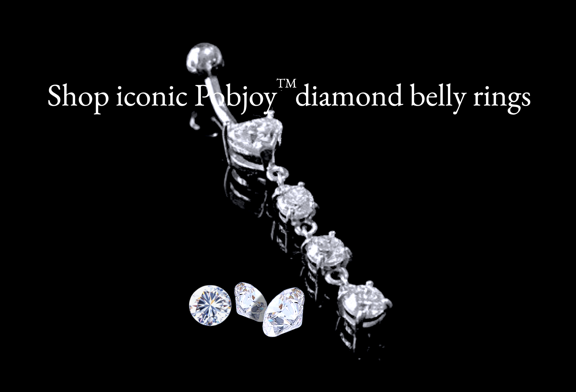 Shop iconic Pobjoy real diamond belly rings