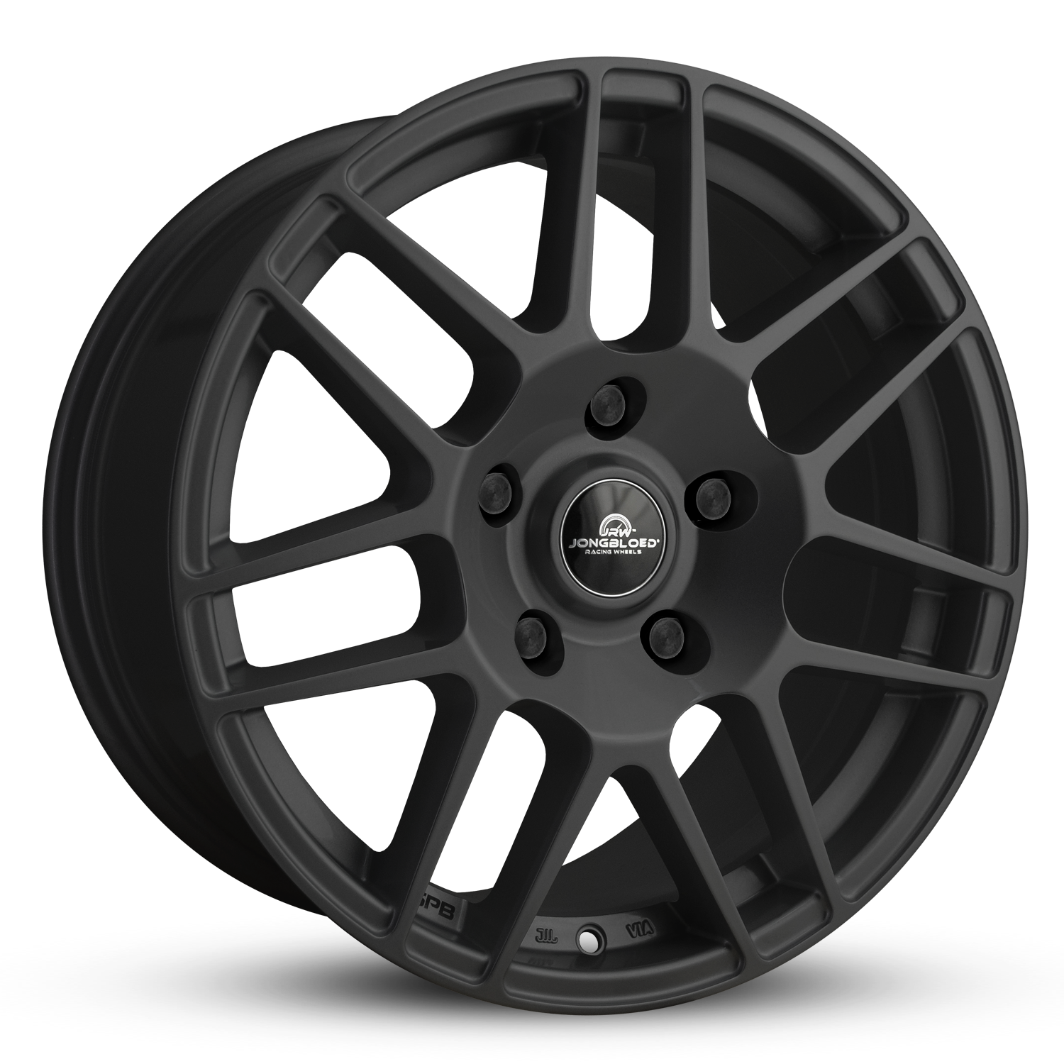 Jongbloed Racing Wheels Series 700 Flow Formed Racing Wheel Rims Ford Mustang, BMW, & Porsche Boxster in All Satin Black