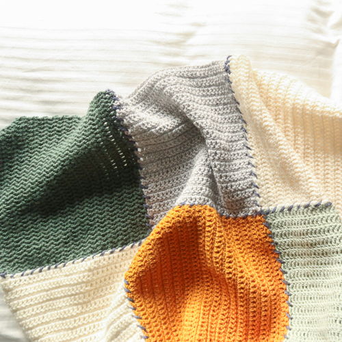 Crochet Beginner Block Blanket