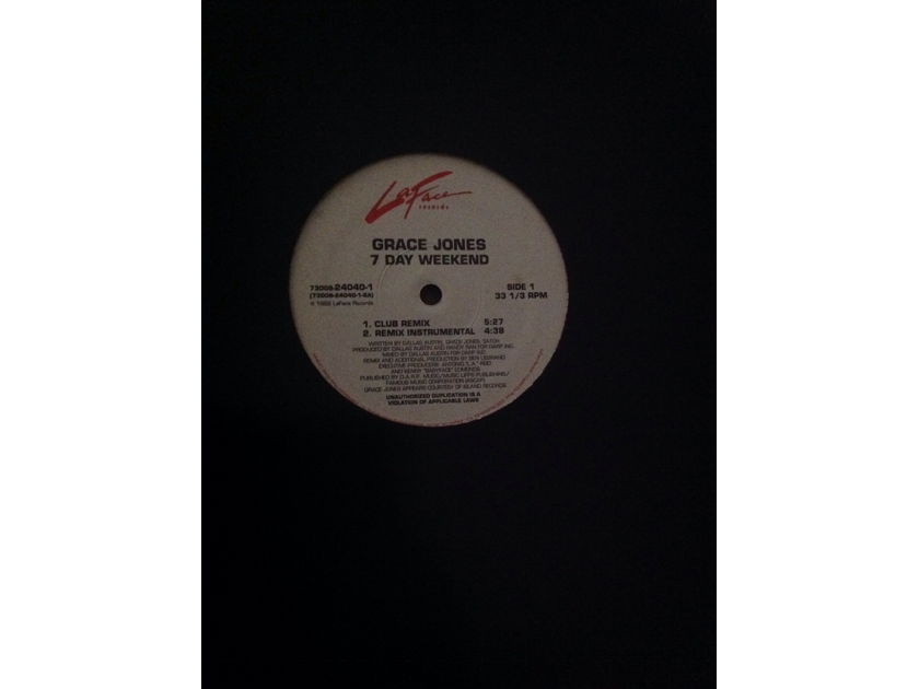 Grace Jones - 7 Day Weekend LaFace Records 12 Inch EP Vinyl NM