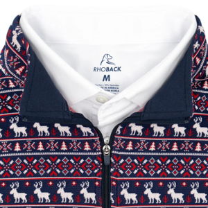 Cousin Eddie Jacquard Performance Q-Zip - Cardinal Red | Rhoback