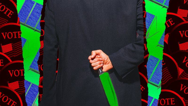 Photo Illustration of a Man holding a Knife