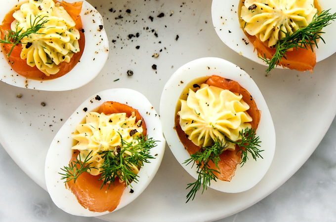 Devilled Eggs with Smoked Salmon