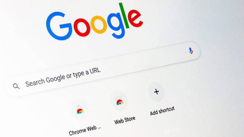 PARIS, FRANCE - JUNE 08: In this photo illustration, the Google Chrome search engine home page is displayed on the screen of a computer on June 08, 2023 in Paris, France. Users of the Google Chrome search engine are advised to update the software on their