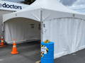 Graffiti Removal from a Marquee Tent