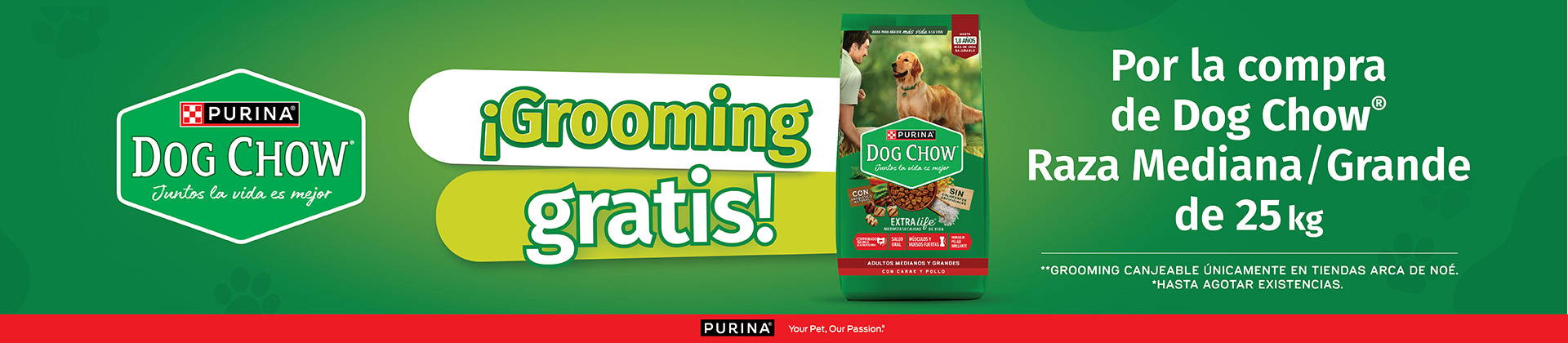 Dog Chow - Grooming Gratis comprando raza mediana/grande
