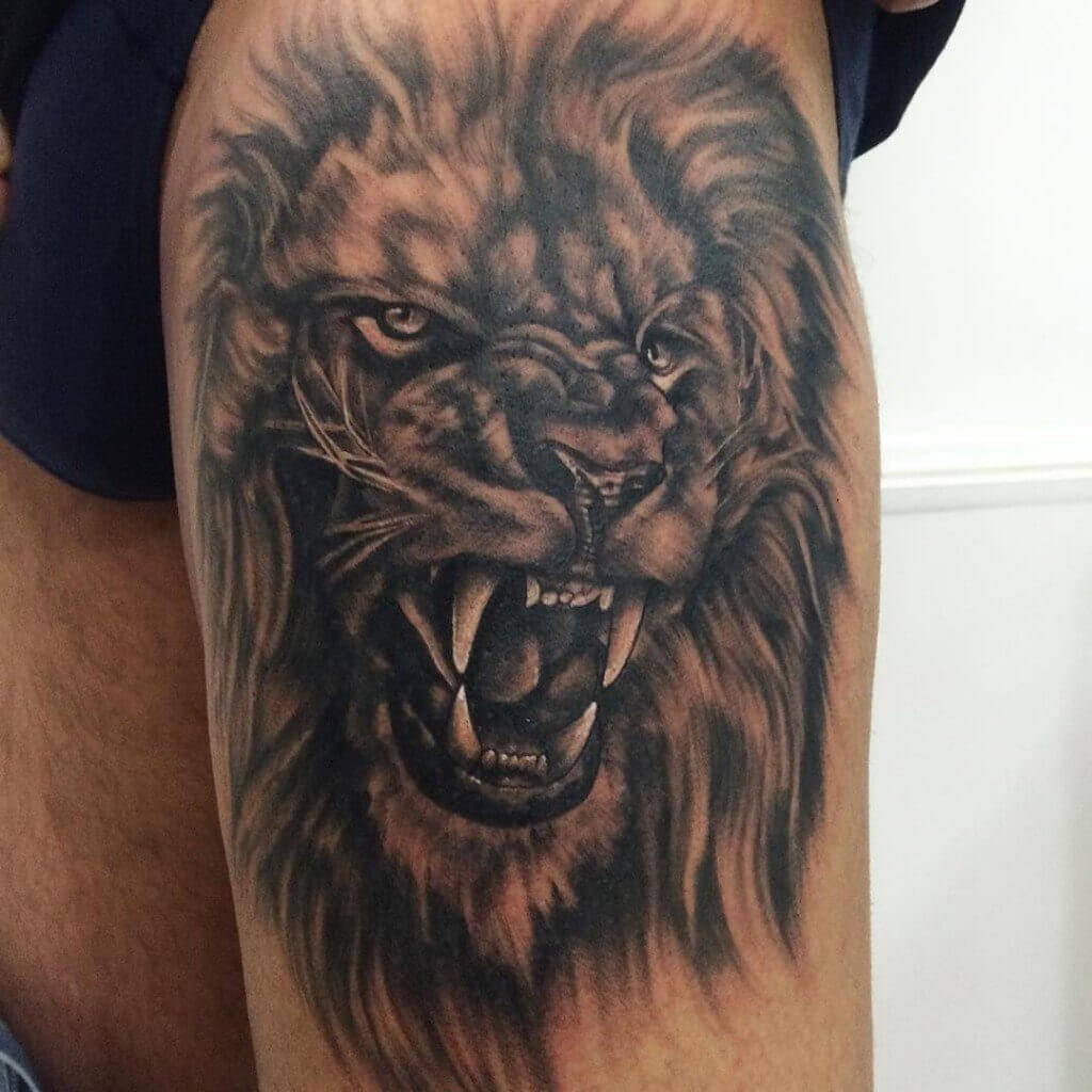 Tatouage Lion Rugissant