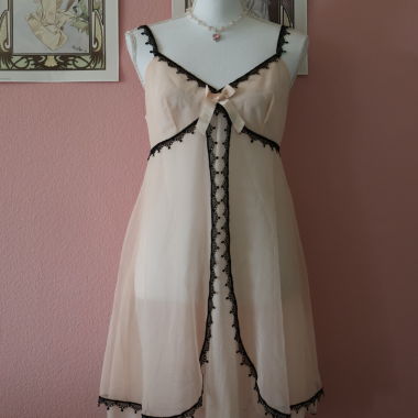 Solb Chiffon Slip Dress (Vintage - L)