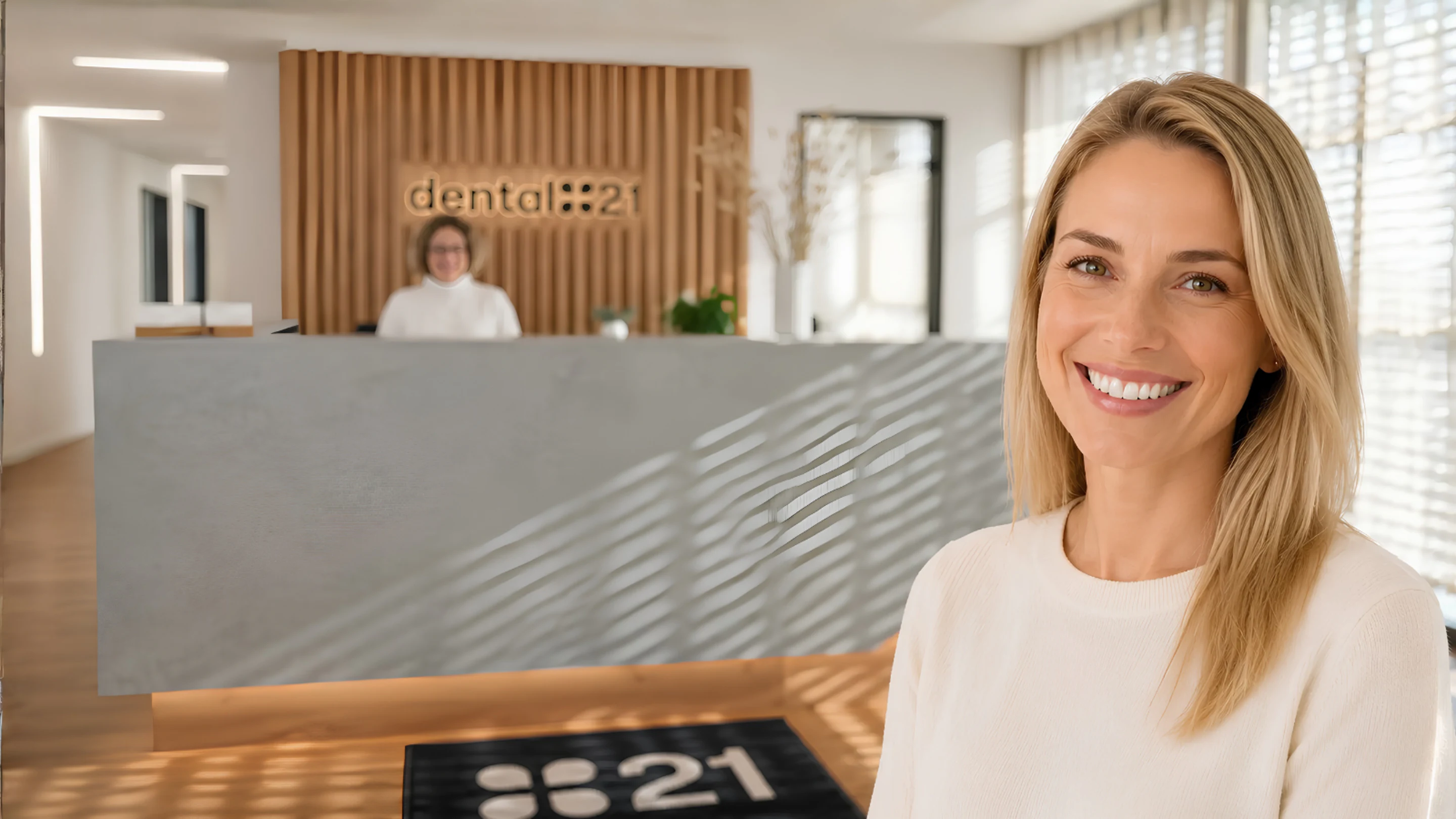 happy woman smiling