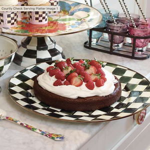 MacKenzie Childs Courtly Check Serving Platter