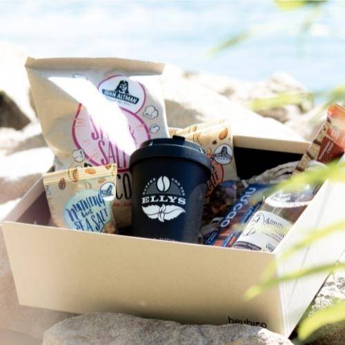 heybico Mehrweg Onboarding Geschenk bedrucken nachhaltig geschenkbox