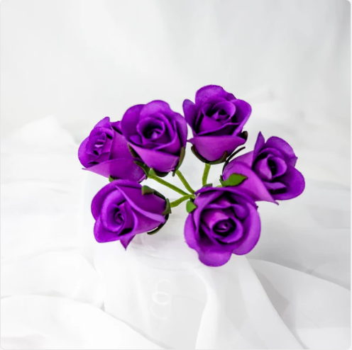 Purple Velveteen Bud - Realistic Artificial Flowers - Image 4