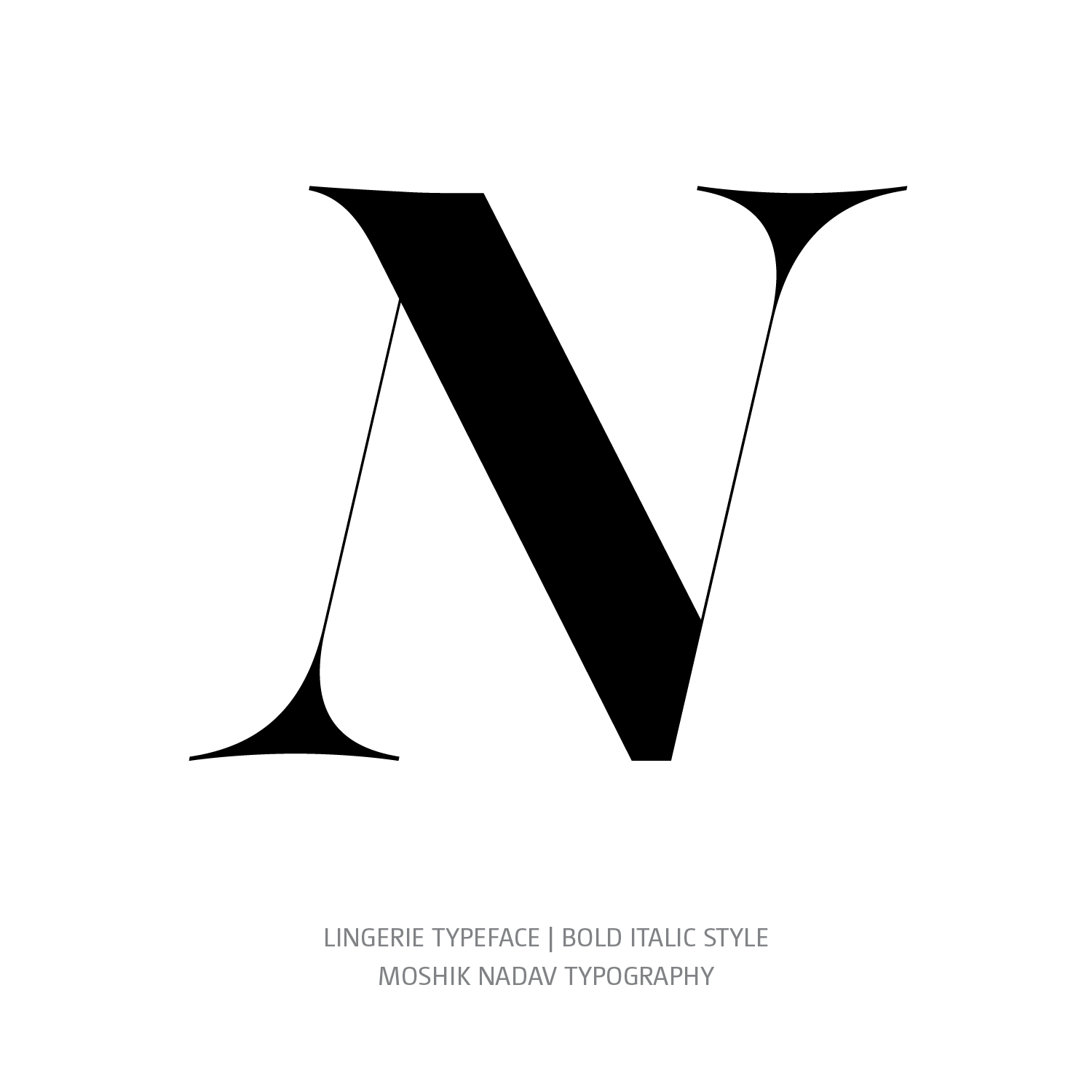 Lingerie Typeface Bold Italic N