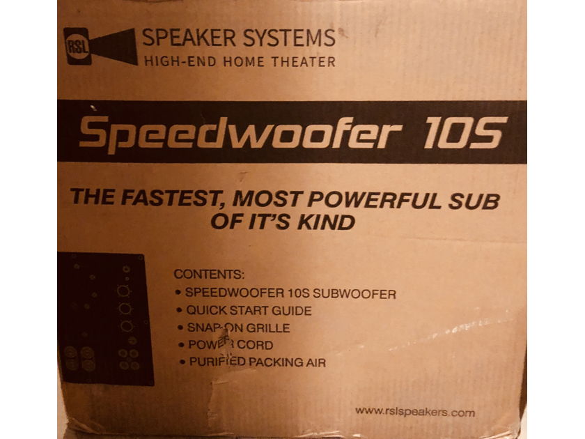 RSL Speaker Systems Speedwoofer 10S Ships in original box!