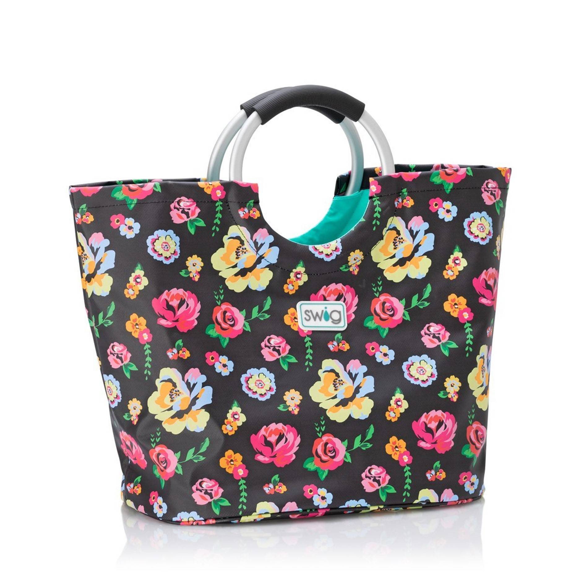 Swig tote bag with a flower design