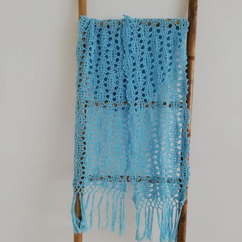 "Wild Blue Yonder" crochet scarf