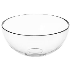 Serving bowl, clear glass,
