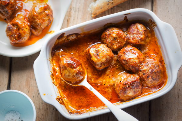 Photo of Italian Meatballs with Garlic Bread and Cheesy Broccoli