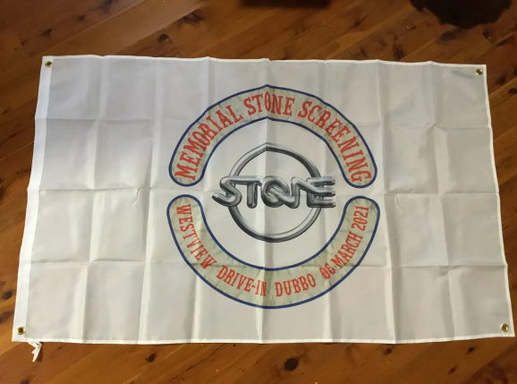 RIP SANDY HARBUTT MEMORIAL man cave flags mancaveidea. Wall hanging. Banner