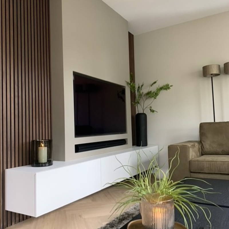 TV-meubels op maat, klantproject Houtenmeubelshop