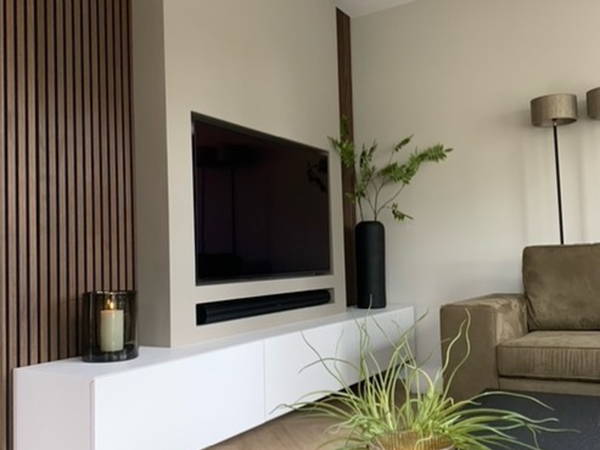 TV-meubels op maat, klantproject Houtenmeubelshop