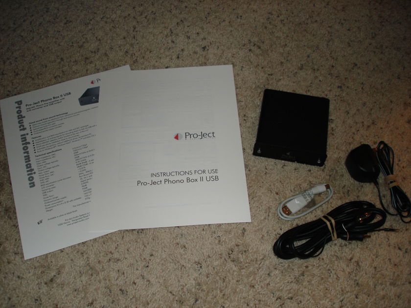 Pro-Ject Phono Box II USB MM/MC phono preamp with USB excellent condition