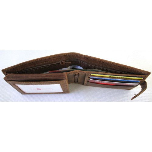 RFID lined Cow Hide Hunter Leather Wallet Style 12006 - Image 5