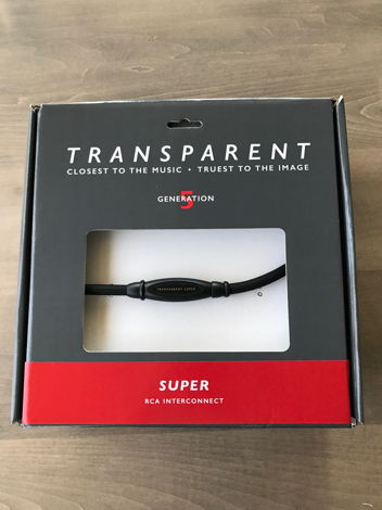 Transparent Audio Super RCA Interconnect - Gen 5 - 1 Me...