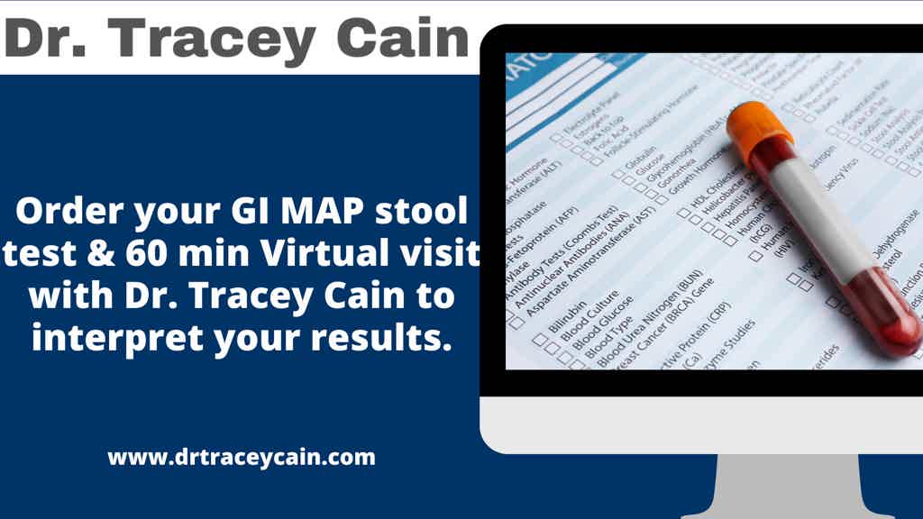 GI MAP TEST & 60 min Virtual Interpretation Visit with Dr. Tracey