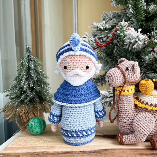 Crochet Nativity set: Three Kings and Camel/Pattern, PDF, English only/Christmas, Nativity toys, Amigurumi, Xmas toys, Three Wise Men